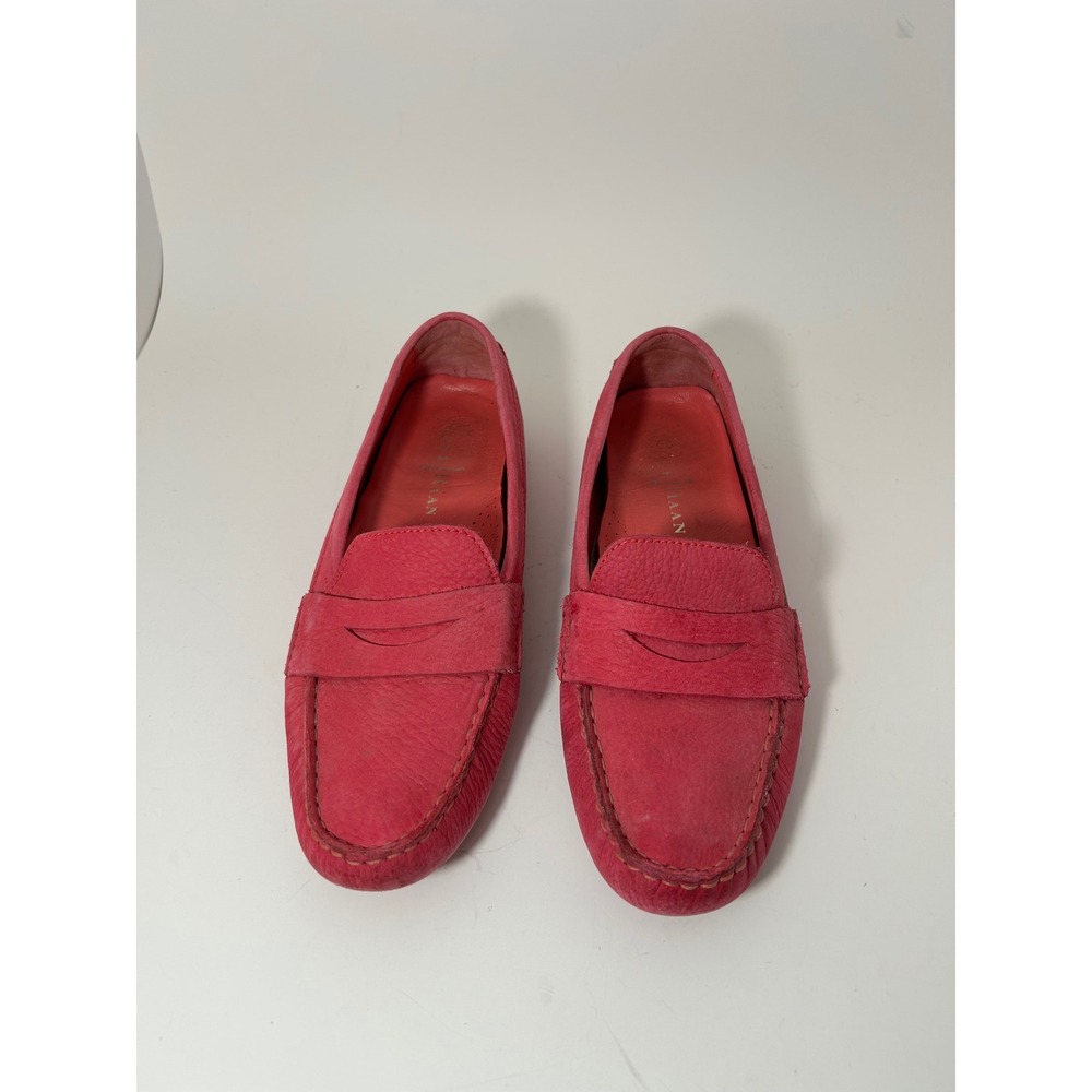 Cole Haan Pink Leather Penny Loafers Driving Mocs Womens 8B
